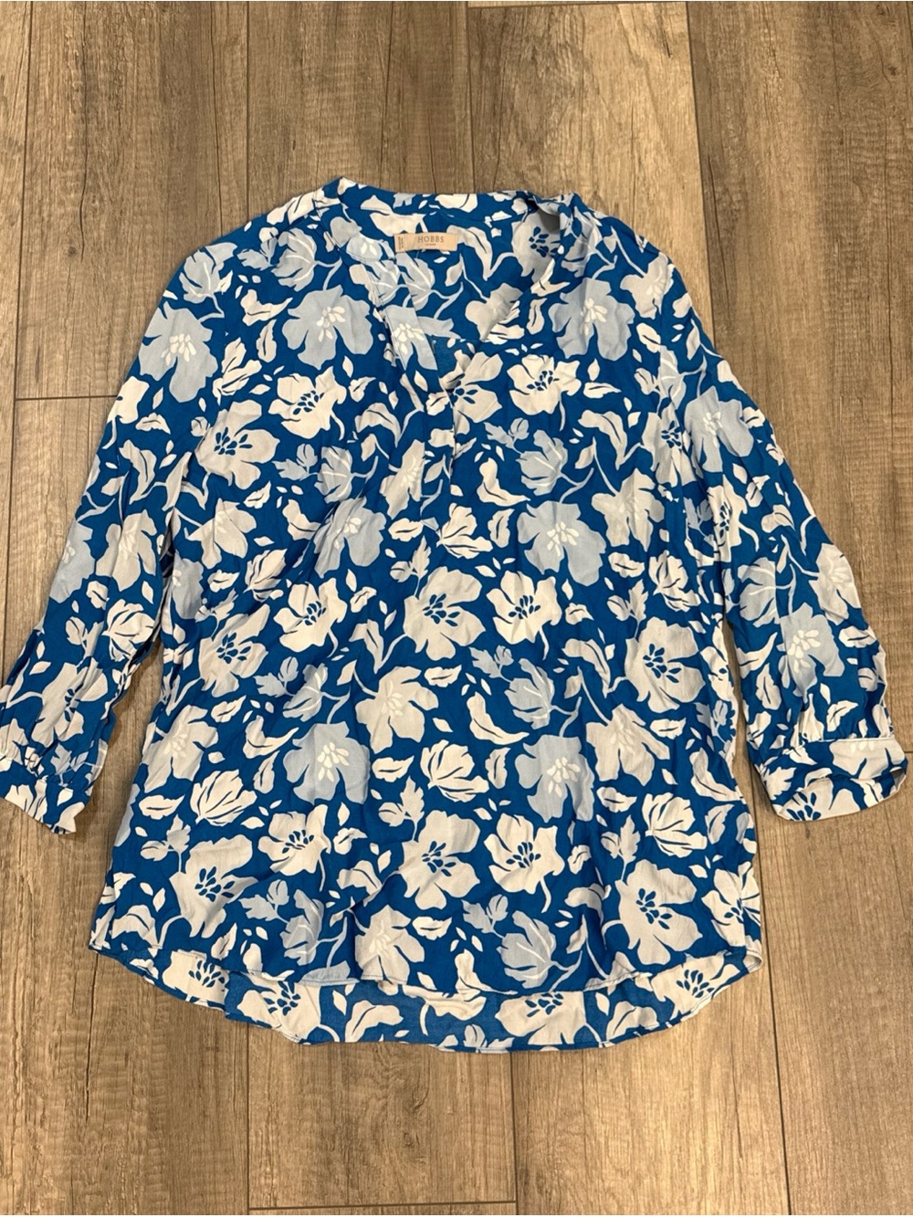 Hobbs London Blue Floral Blouse